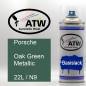 Preview: Porsche, Oak Green Metallic, 22L / N9: 400ml Sprühdose, von ATW Autoteile West.
